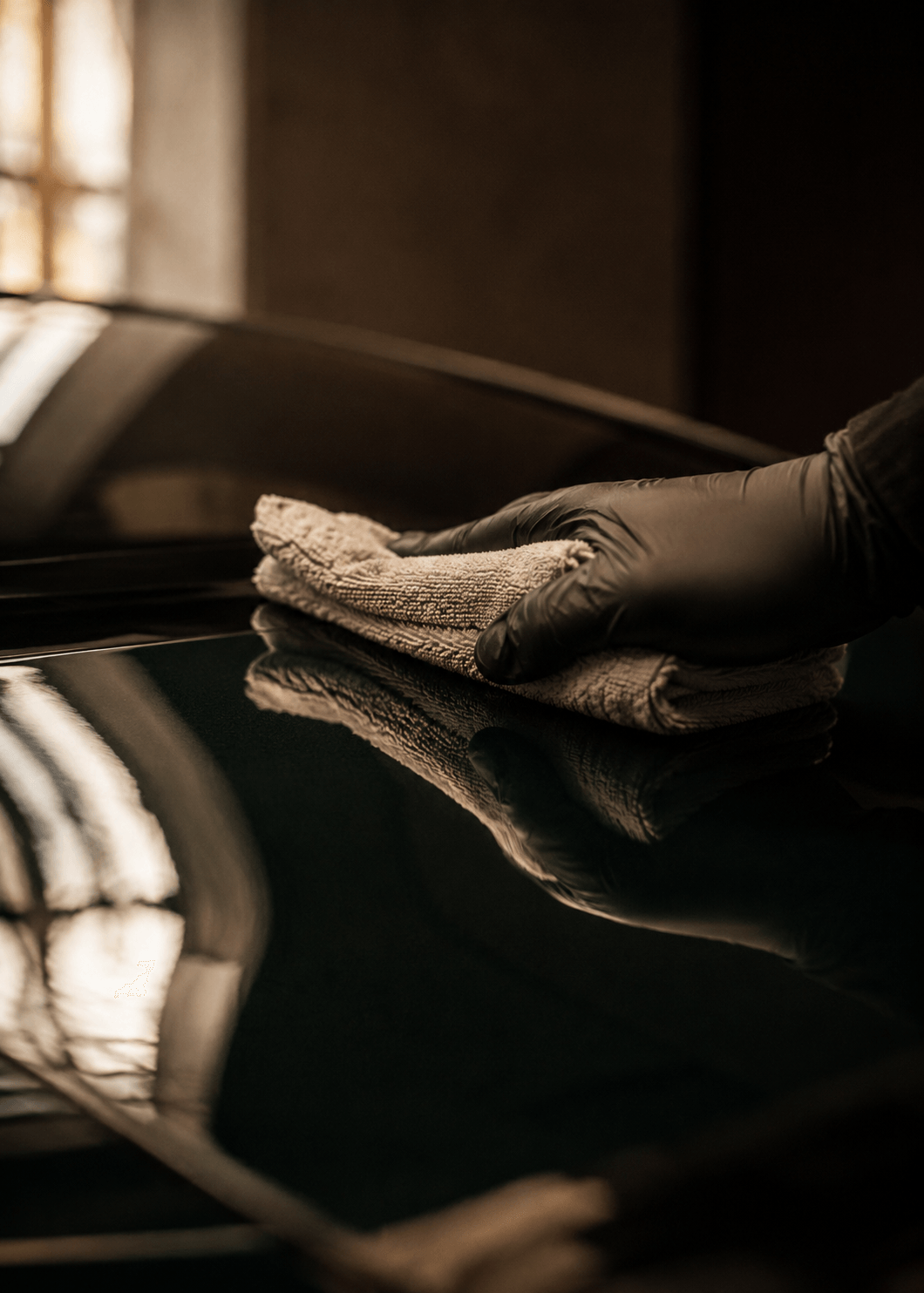 Hand-finishing a paint surface with microfiber